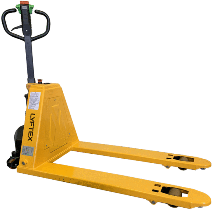 Semi-Electric Pallet Jack 3000 lb Lithium-Ion Battery Powered Lift