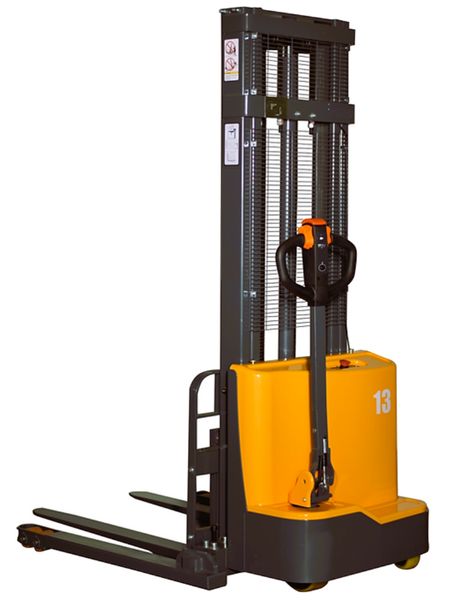 Ekko Power Drive and Lift Stacker 118in Lift 2800lb Capacity-1 electric pallet stacker